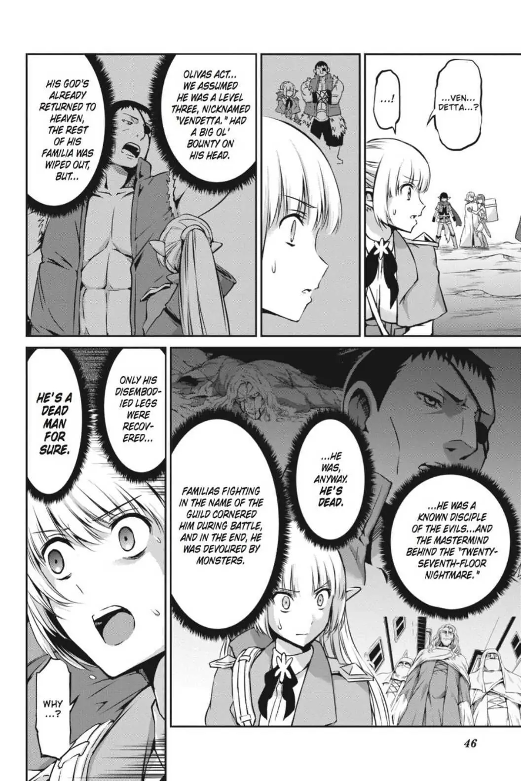 Is It Wrong to Try to Pick Up Girls in a Dungeon? On the Side: Sword Oratoria (Official) - Chapter 25 - Page 46