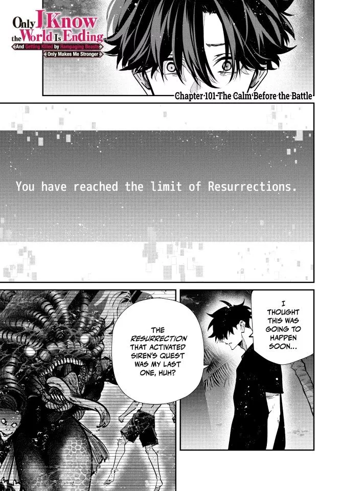 Only I Know the World Is Ending and Getting Killed by Rampaging Beasts Only Makes Me Stronger [Official] - Chapter 101 - Page 1