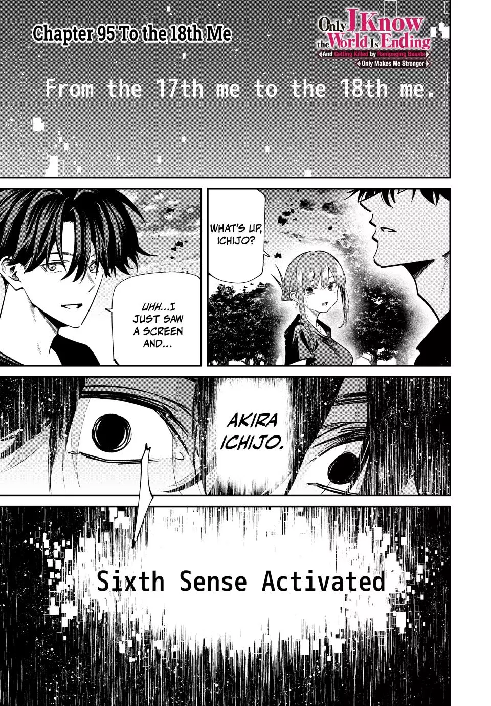 Only I Know the World Is Ending and Getting Killed by Rampaging Beasts Only Makes Me Stronger [Official] - Chapter 95 - Page 1
