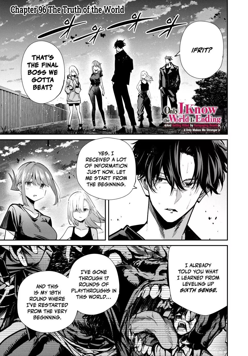 Only I Know the World Is Ending and Getting Killed by Rampaging Beasts Only Makes Me Stronger [Official] - Chapter 96 - Page 1