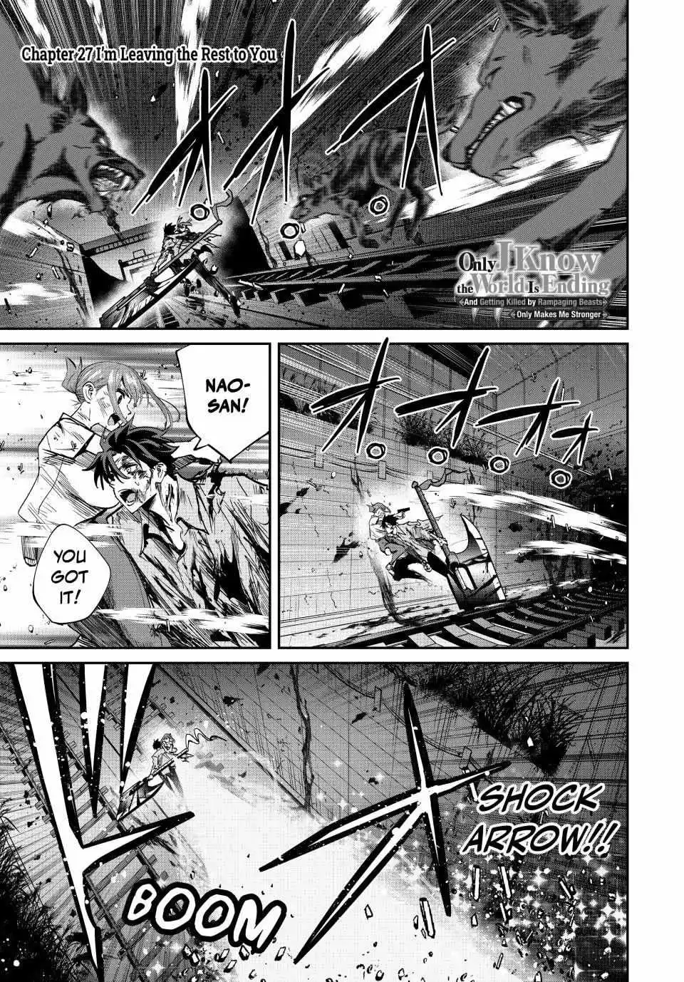 Only I Know the World Is Ending and Getting Killed by Rampaging Beasts Only Makes Me Stronger - Chapter 27 - Page 1